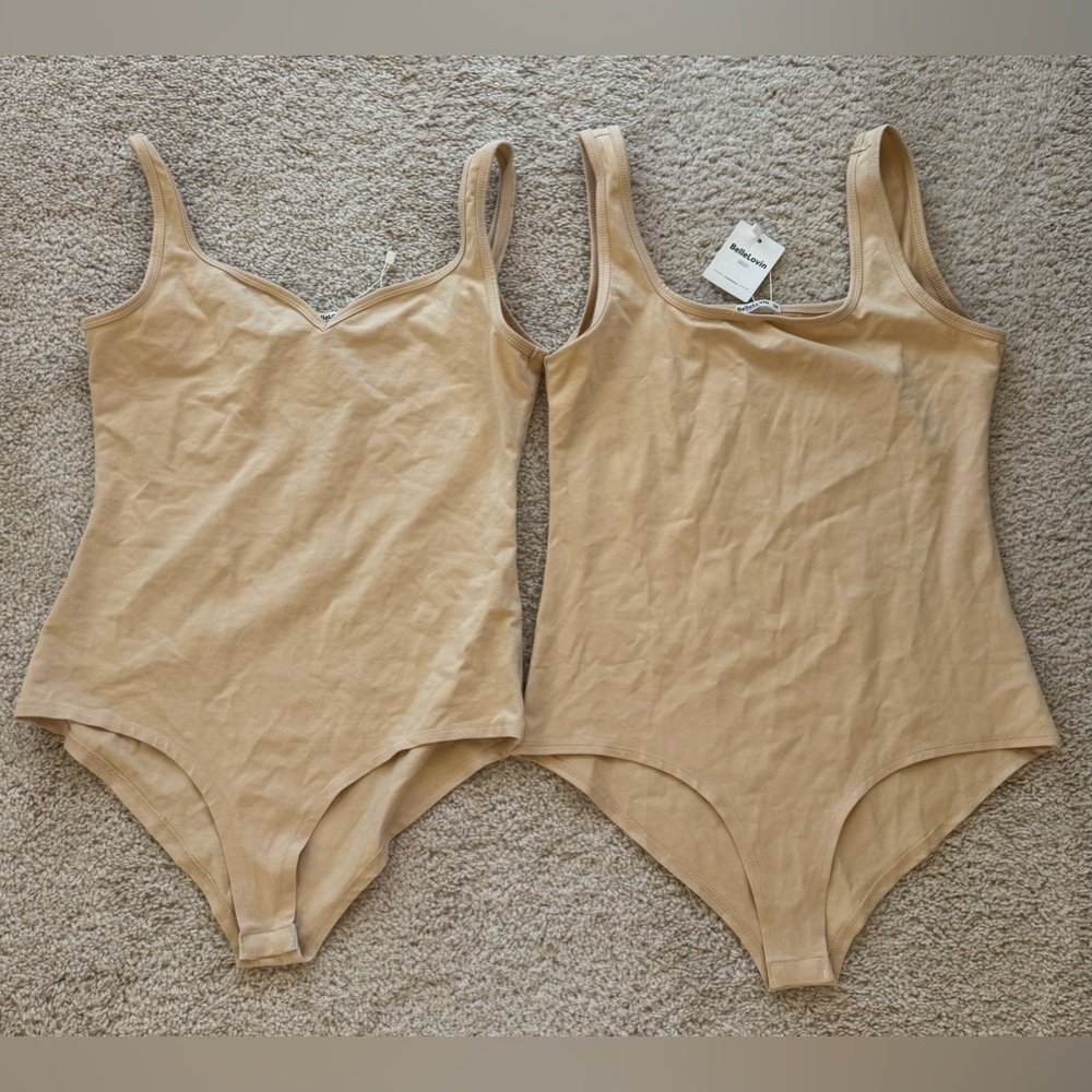 Belle Lovin BUNDLE nude bodysuit size medium